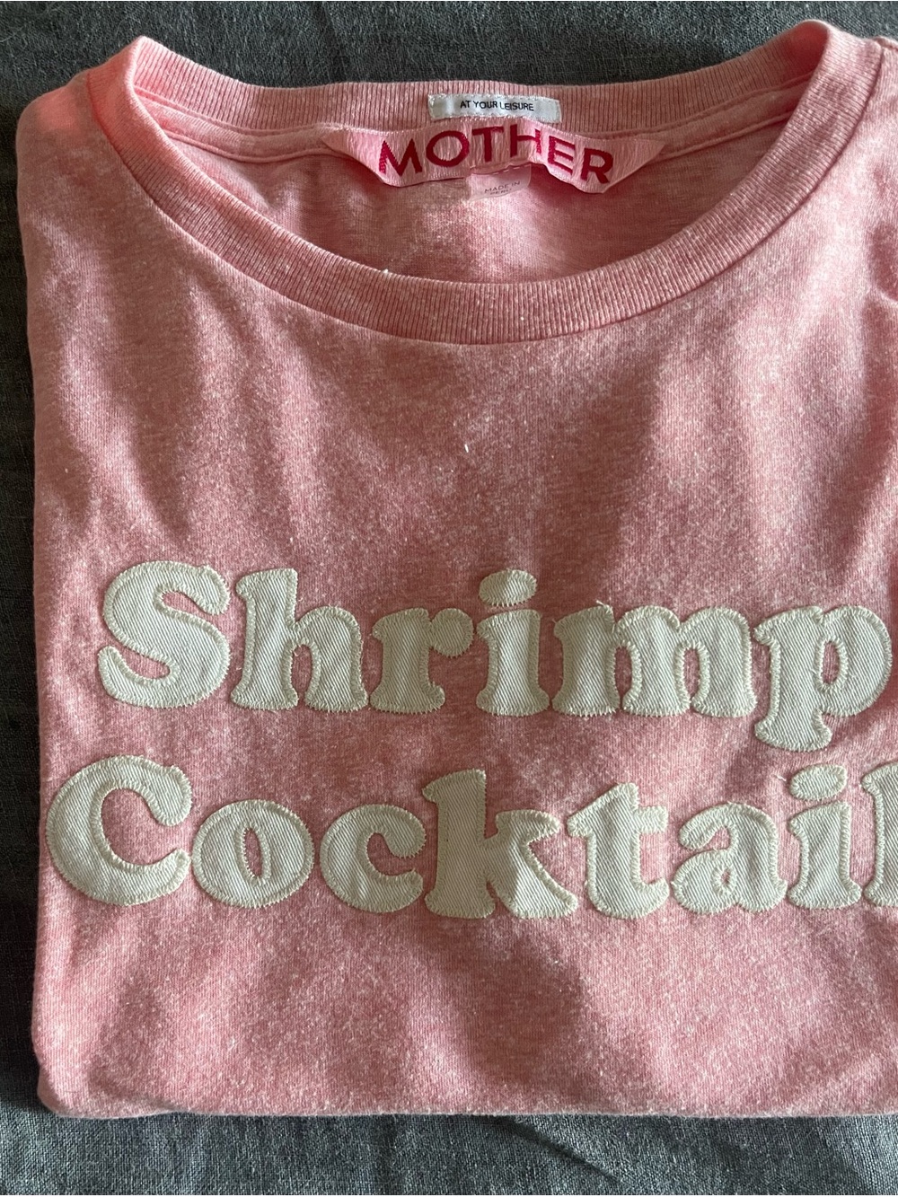 MOTHER Pink 'Shrimp Cocktail' Graphic T-Short